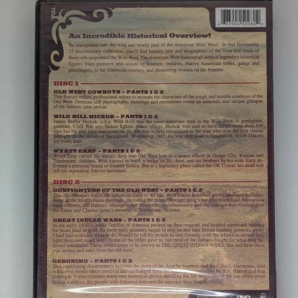 American History Wild West ***SEALED DVD*** 4 FOR $15 - Picture 2 of 2